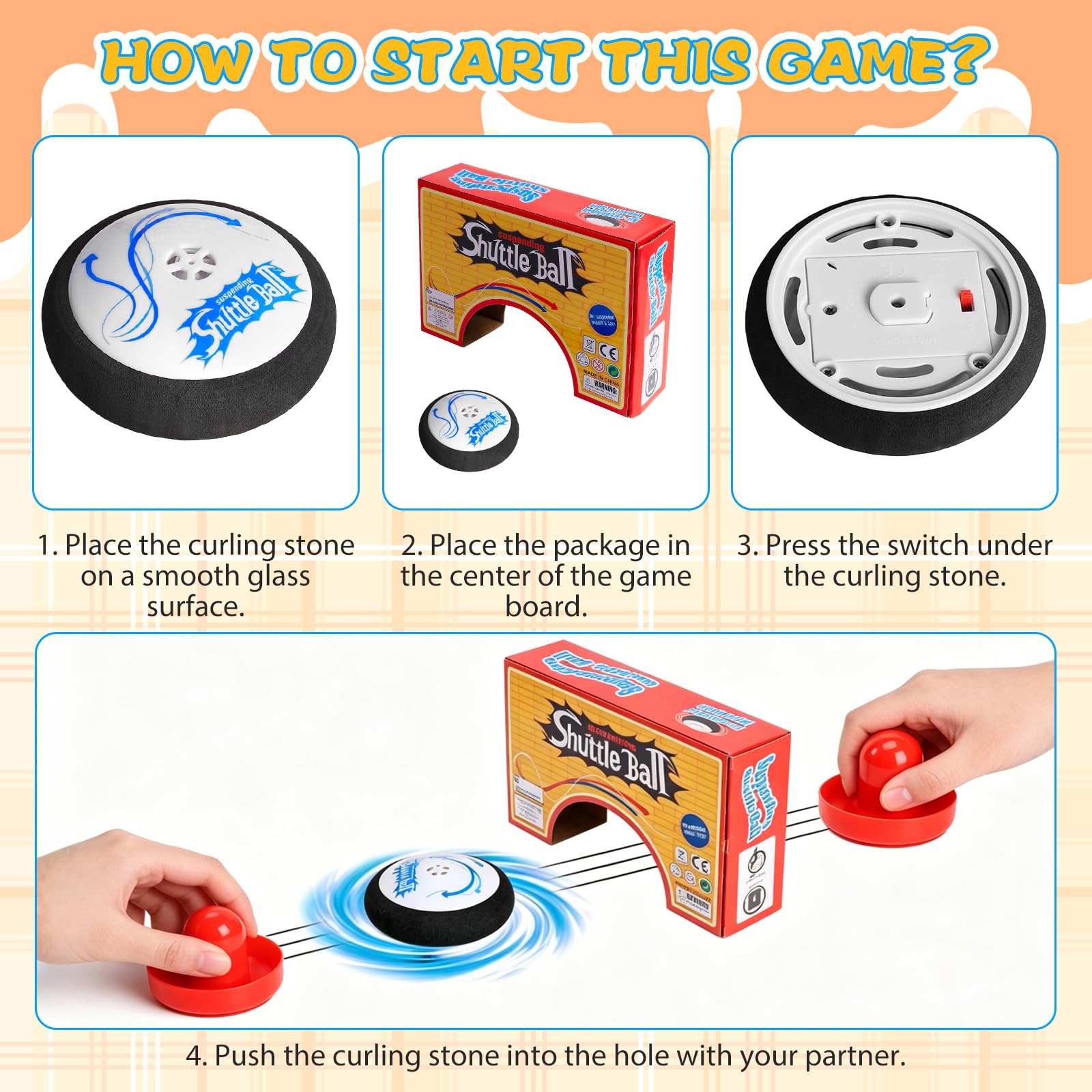 Air Hockey Hover Puck, Electric Floating Hockey Hockey z 2 czerwonymi suwakami do hokeja powietrznego, przenośna gra stołowa, gra planszowa, zabawka, symulowana gra hokejowa dla dzieci i dorosłych