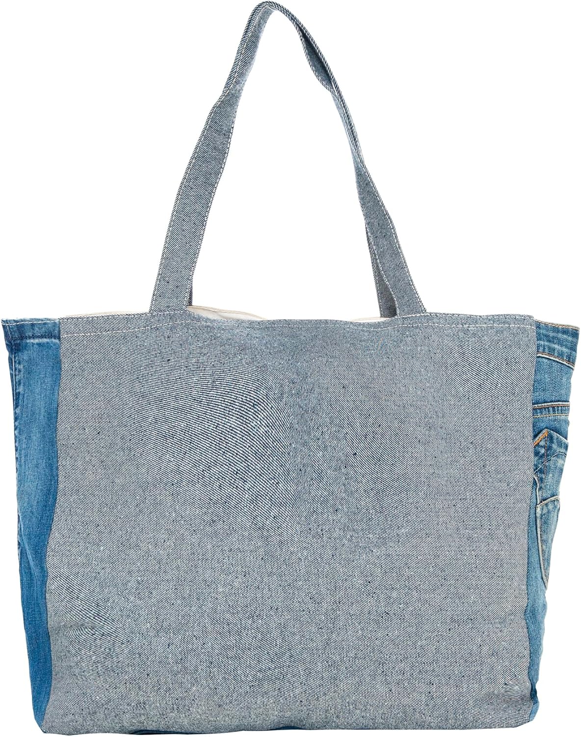 Back From Bali Womens Denim Escape Tote Bag Classic Lightweight Shoulder Boho Purse Handbag