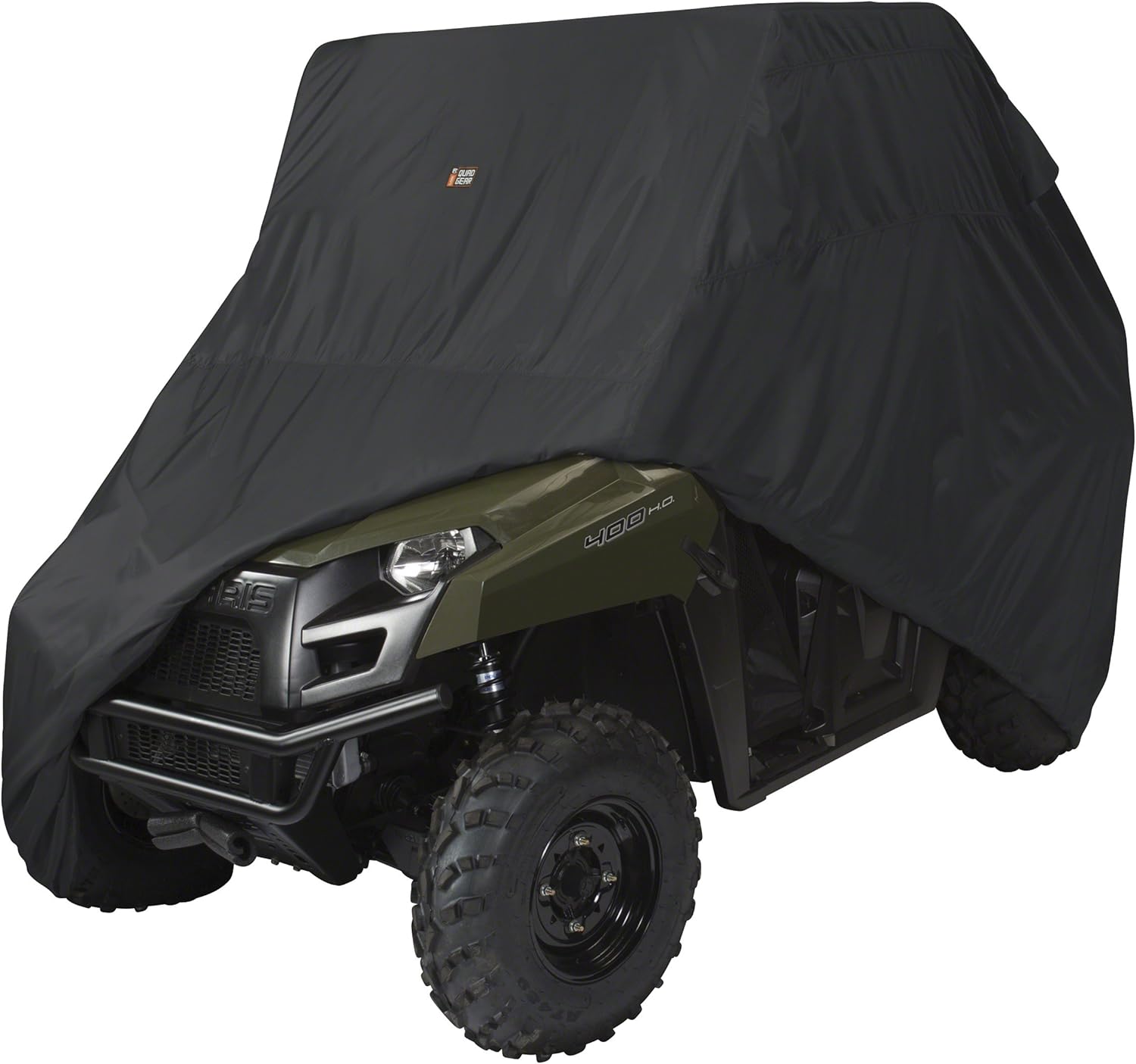 Classic Accessories QuadGear UTV Storage Cover, Fits Mid-Sized 2 Passenger UTVs up to 113" L x 60" W x 70" H, Large, Black