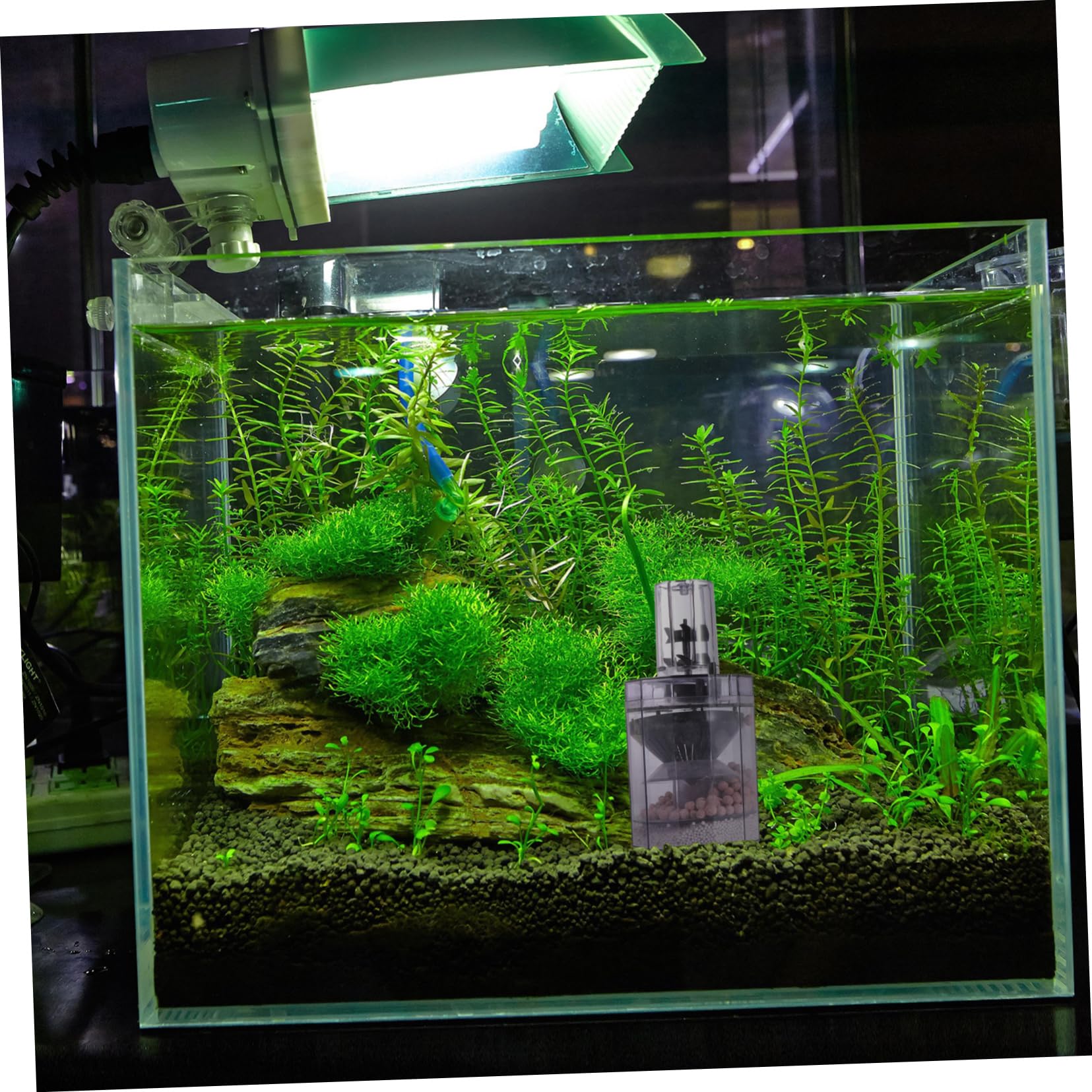 WOONEKY 1 Juego Filtrar Silencio Filtro Subacuático Ajustable Oxigeno Sumergible Pequeño Acuario Filtro Potencia Sumergible Limpiador Pecera Neumático Abdominales