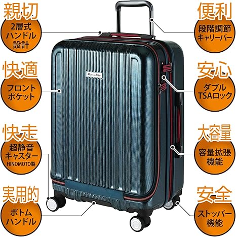 Amazon | [プラスワン] ［ALPHA SKY］ スーツケース キャリーケース(S