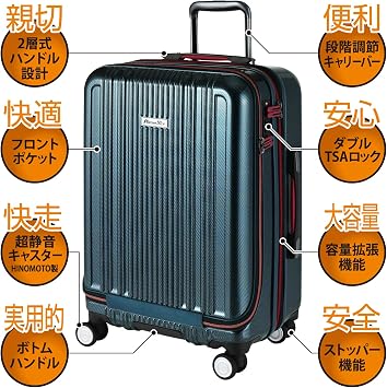 Amazon | [プラスワン] ［ALPHA SKY］ スーツケース キャリーケース(S