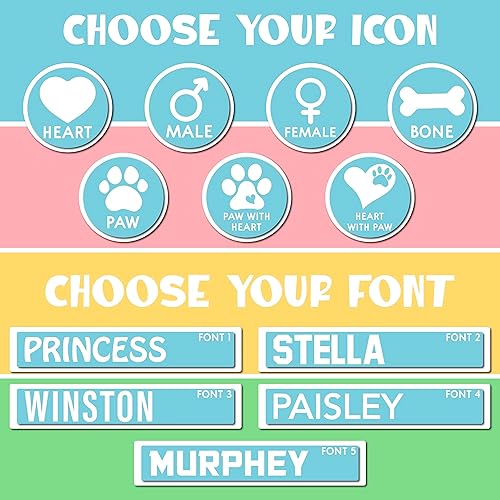 Miniatura 2 de Brd Gifts Arnés bordado para perro, sin tirones, con nombre del perro, 5 fuentes, 7 iconos, arnés tipo chaleco de malla para perros pequeños y