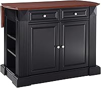 Vista 1 de Crosley Furniture Isla de cocina Drop Leaf/Barra de desayuno, negro
