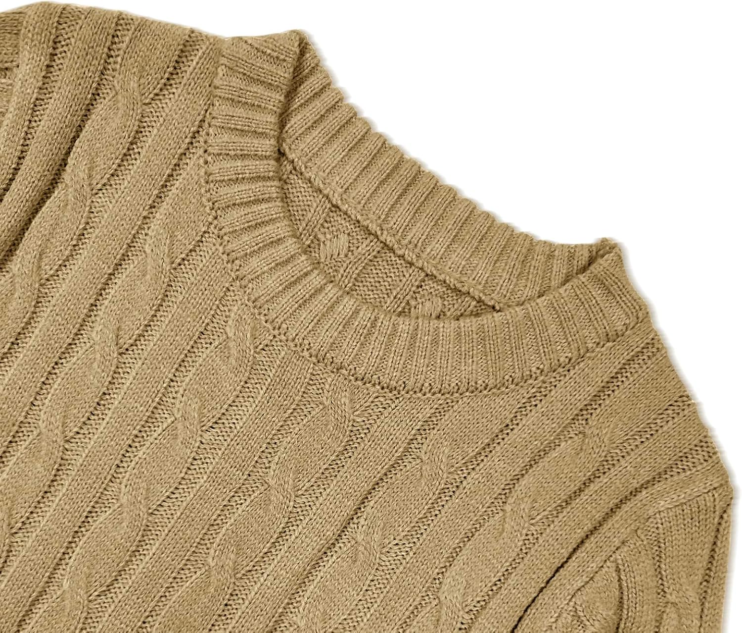 Girls' Sweaters Casual Long Sleeve Cable Knit Pullover Sweater Kids Fall Winter Crew Neck Jumper Top - Image 7