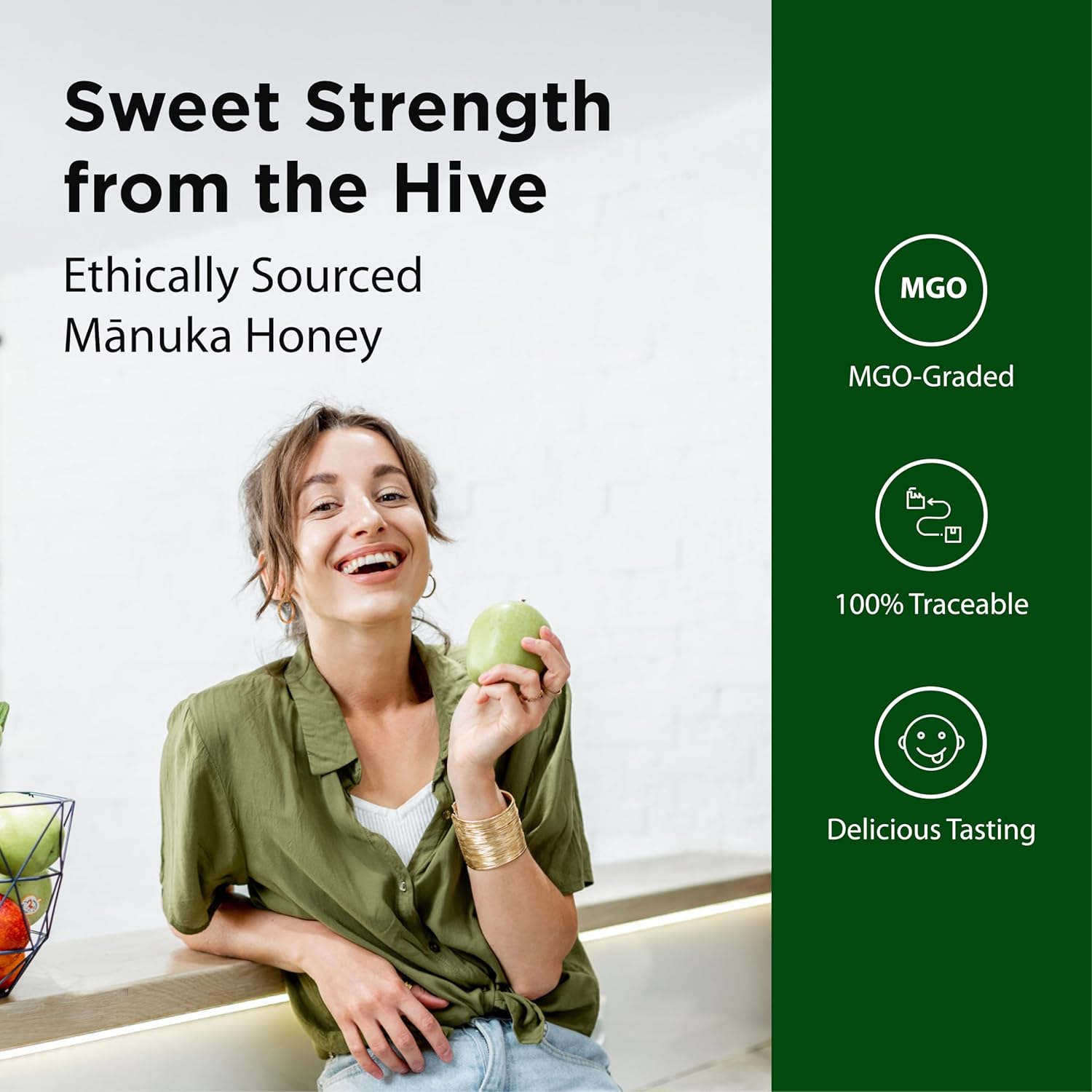 Flora - Manuka Honey - MGO 30+ - Sustainable Honey from New Zealand - Non-GMO & Unpasteurized - 17.6 oz. Jar