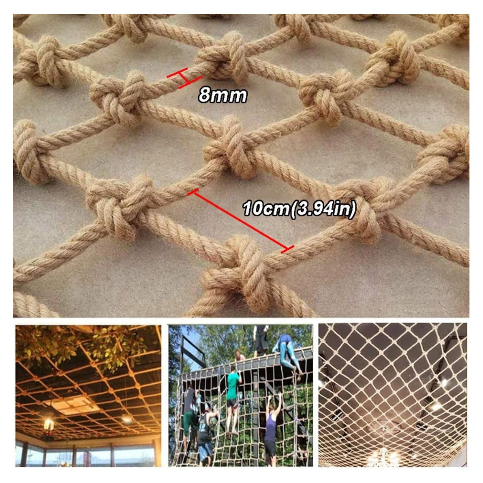 22ft Ladder Heavy Duty Rope Climbing Net For Kids | 10ft X 13ft (3x4m ...