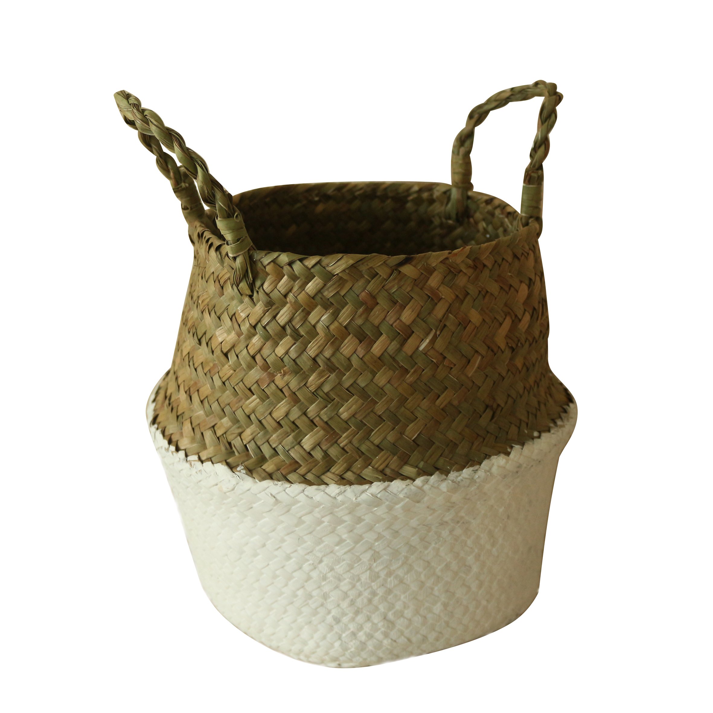 Panier à Linge Pliable, Panier de Rangement Pliable en jonc de mer avec