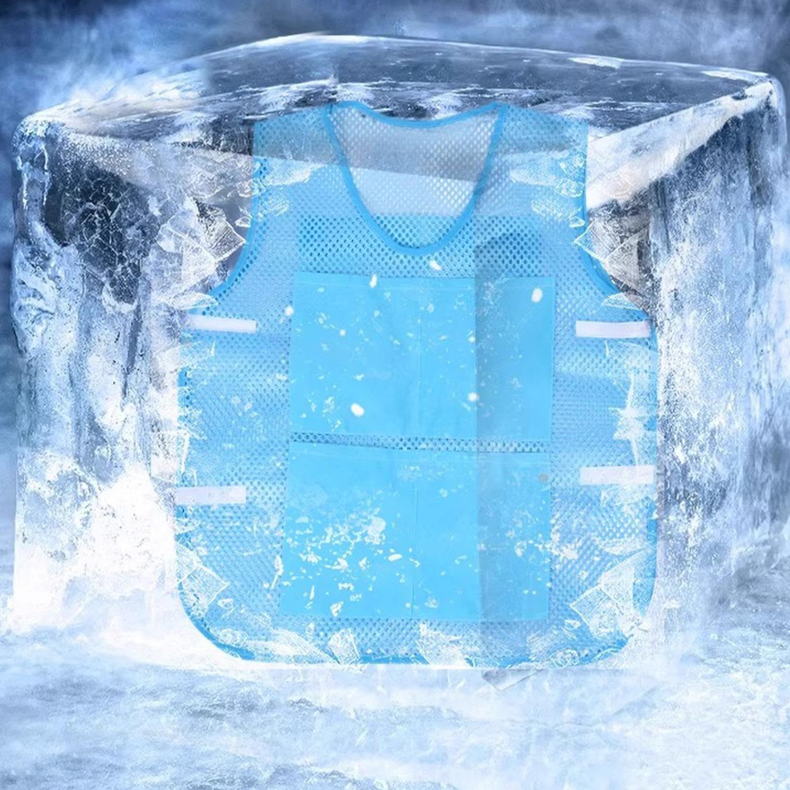 Generisch Chaleco refrigerante para mujer | Ropa fresca con ocho acumuladores de frío – Chaleco de bolsillo para el sitio de construcción, para climas cálidos, trabajos de construcción, almacén