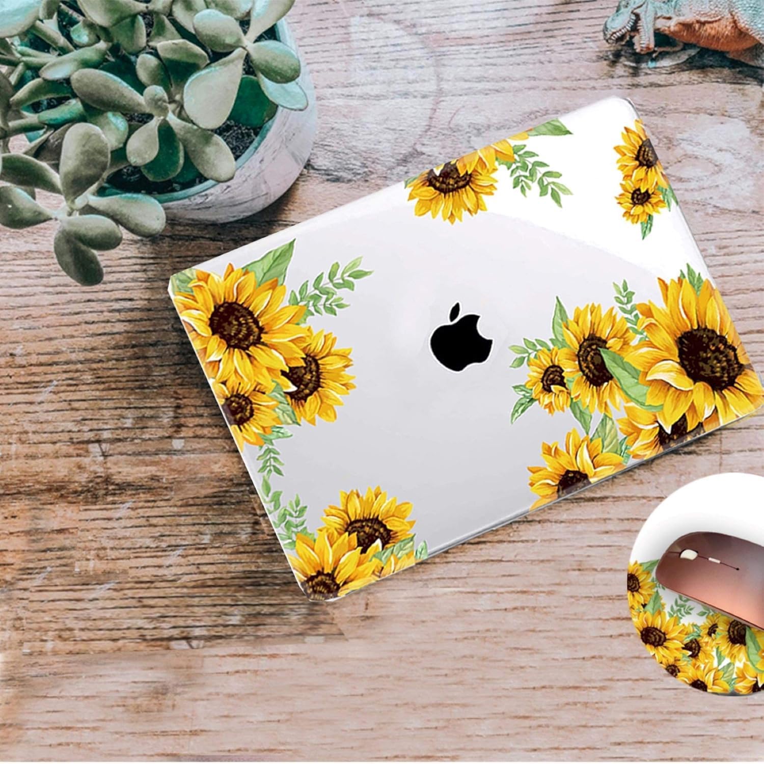 Compatible with MacBook Air 13 inch Case Floral, Sunflower Clear Hard Case with Keyboard Cover & Screen Protector Compatible for MacBook Air 13" Old Version 2010-2017 (A1466 &A1369) - Image 5