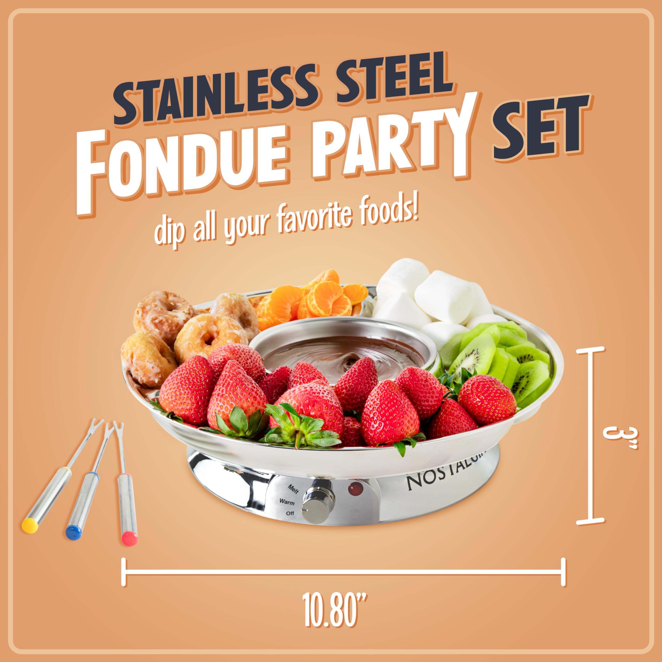 Electric Fondue Set – Cheese & Chocolate Melting -2 Electric Fondue Set – Cheese & Chocolate Melting -2