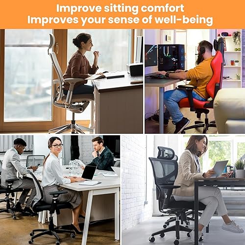 Miniatura 8 de Reemplazo del cilindro de silla de oficina, cilindro hidráulico de elevación de gas neumático de alta resistencia (ajustable de 12 a 18 pulgadas,