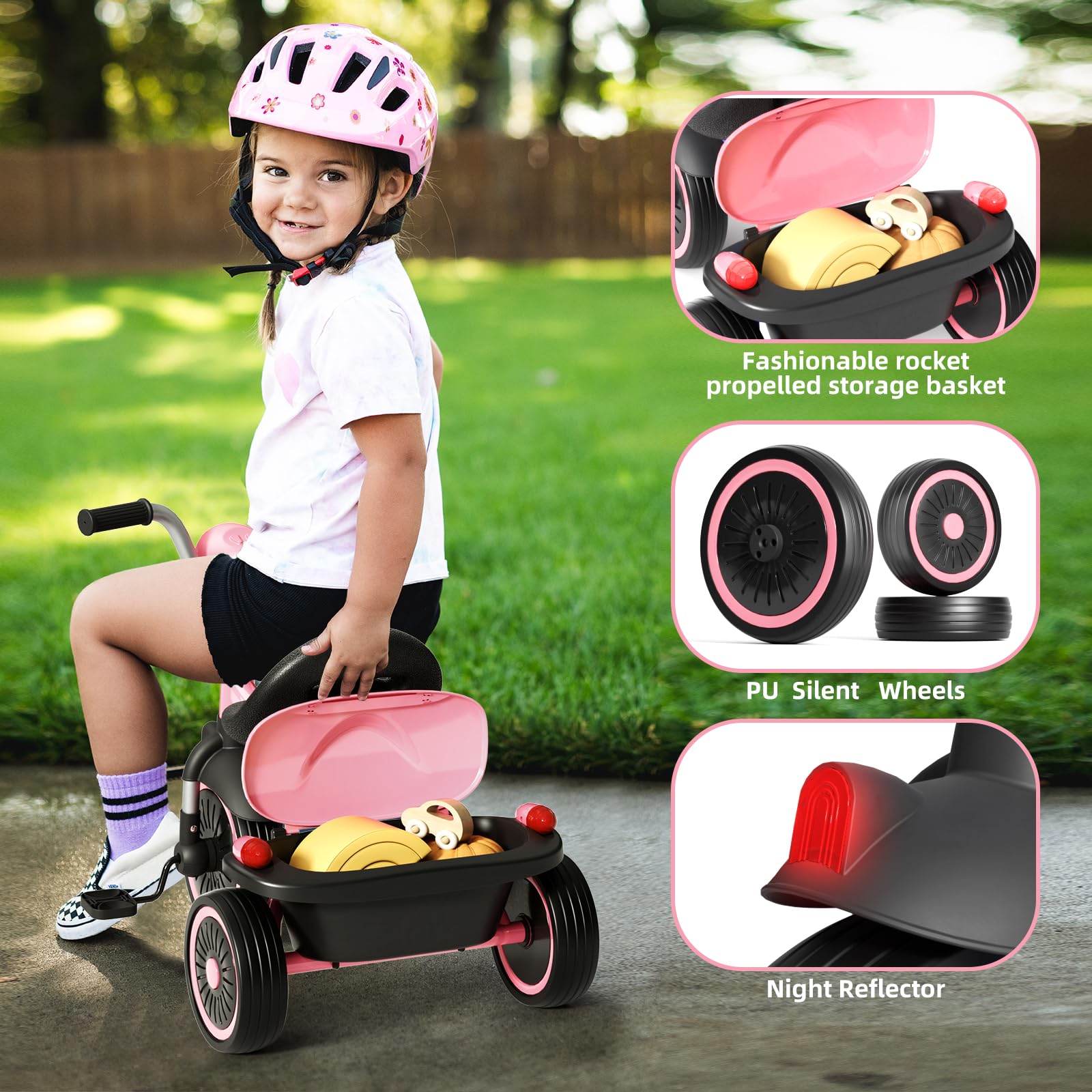 Tricycle à partir de 10 mois, Tricycle pour enfants, siège rotatif