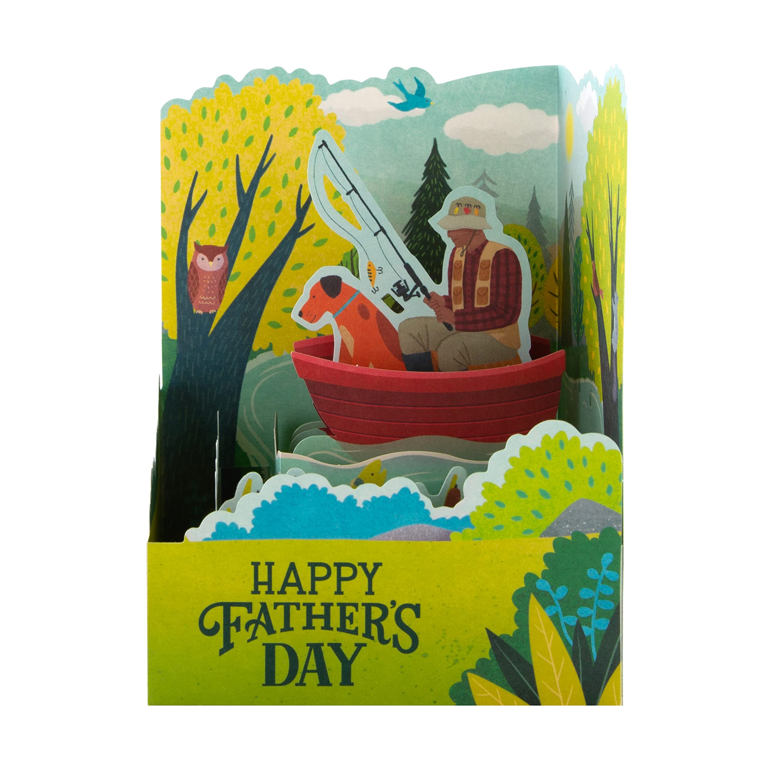 Hallmark 3D & Pop Up Fathers Day Card - Paper Wonder Relaxing Fishing Design, Multicoloured, Pack of 1 - Image 3