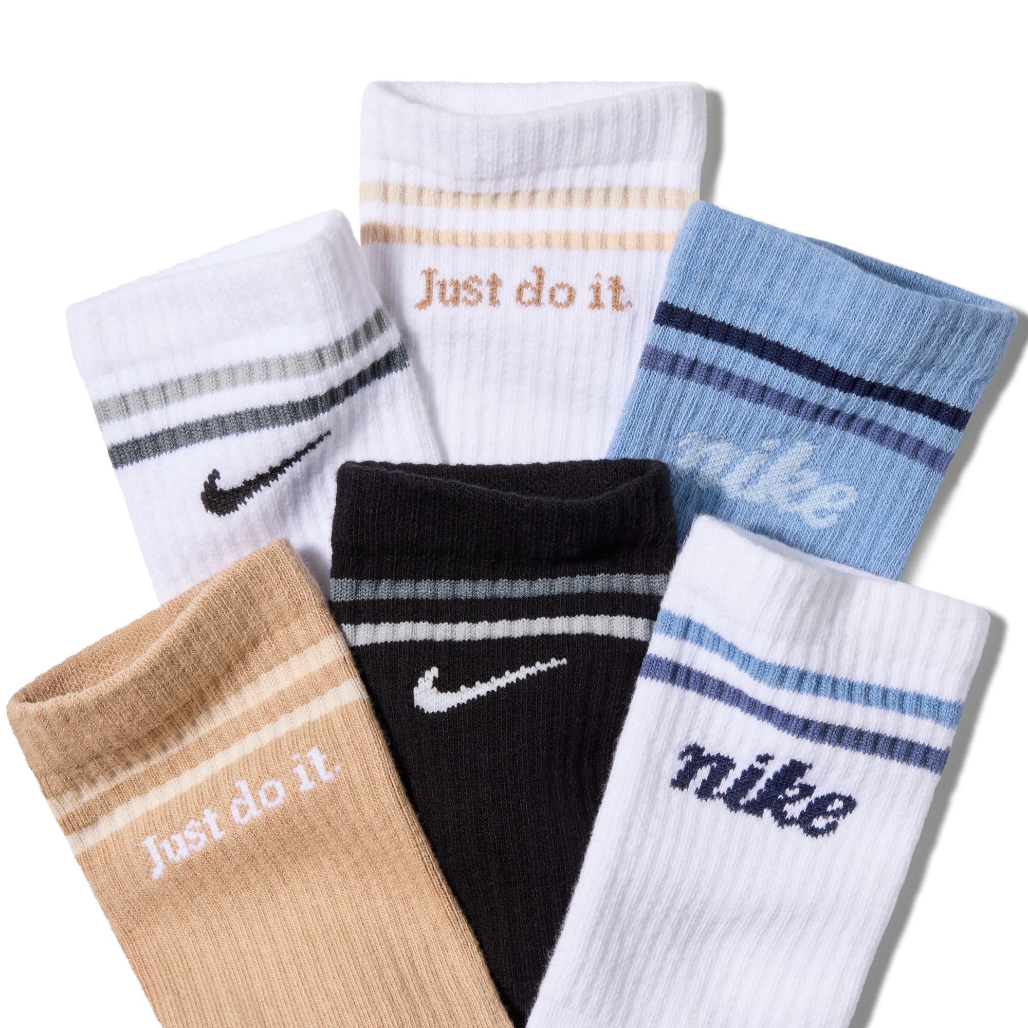 Nike Unisex Kids' Everyday Cushioned Crew Socks (6-Pack) | Boys and Girls
