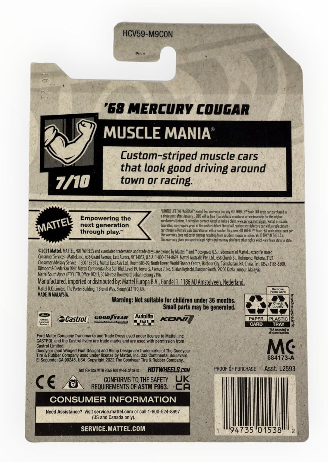 Hot Wheels '68 Mercury Cougar