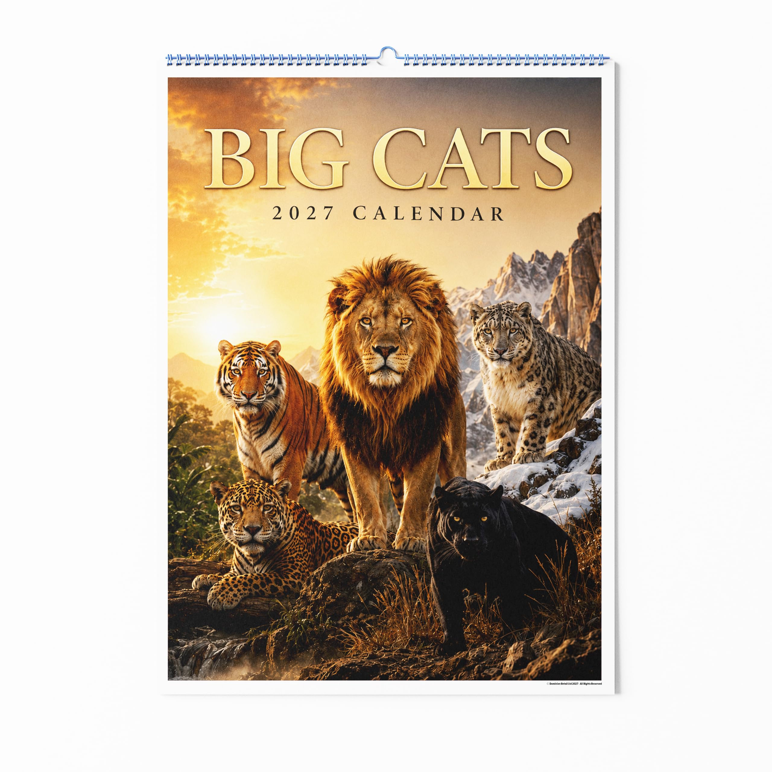 Party People A3 Wall Calendar - Big Cats 2027