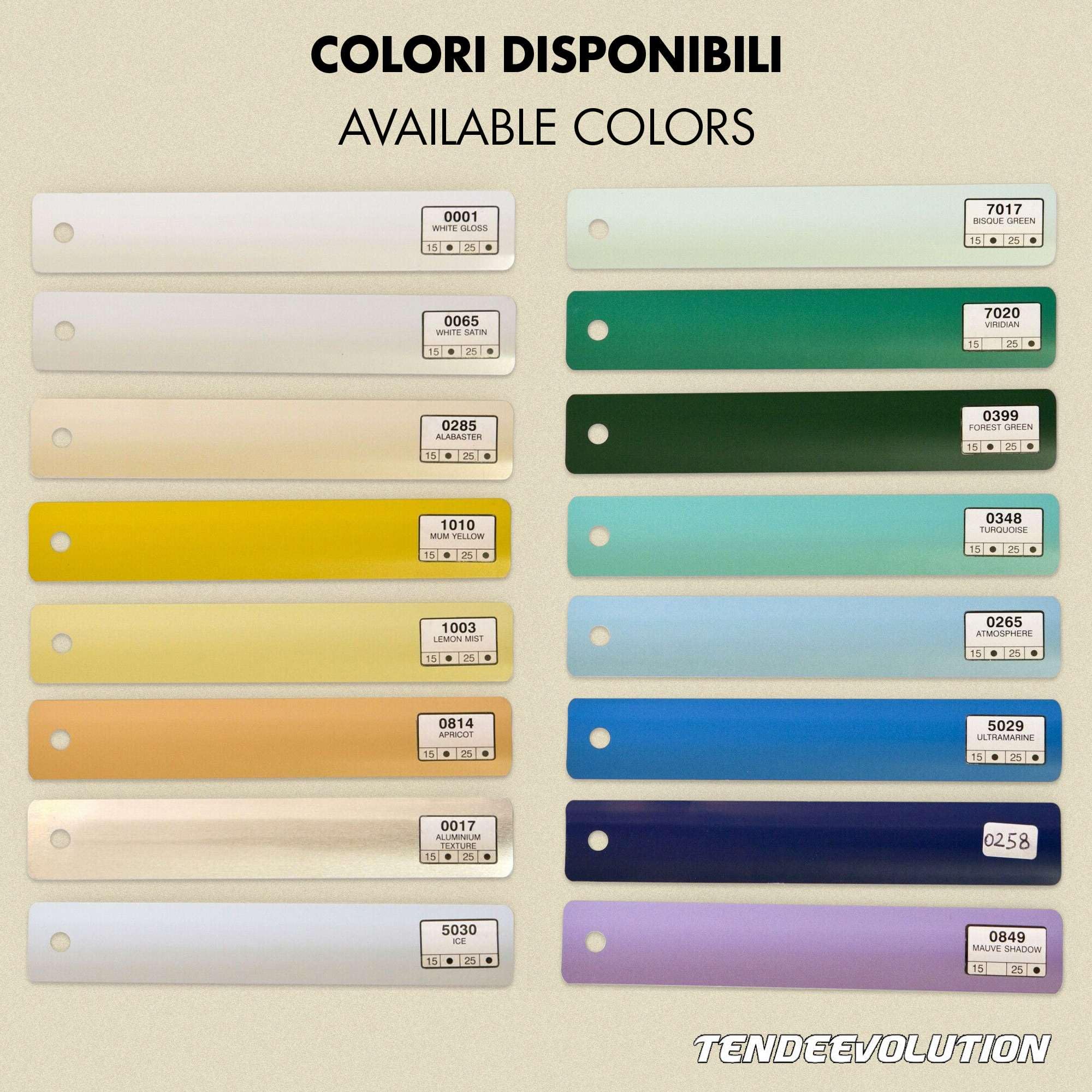 TENDEEVOLUTION Tenda Veneziana Interni su Misura in Alluminio con Lamelle da 25 mm completamente personalizzabile. Tenda Veneziana da Interno per Casa o Ufficio, adatta a Porte e Finestre