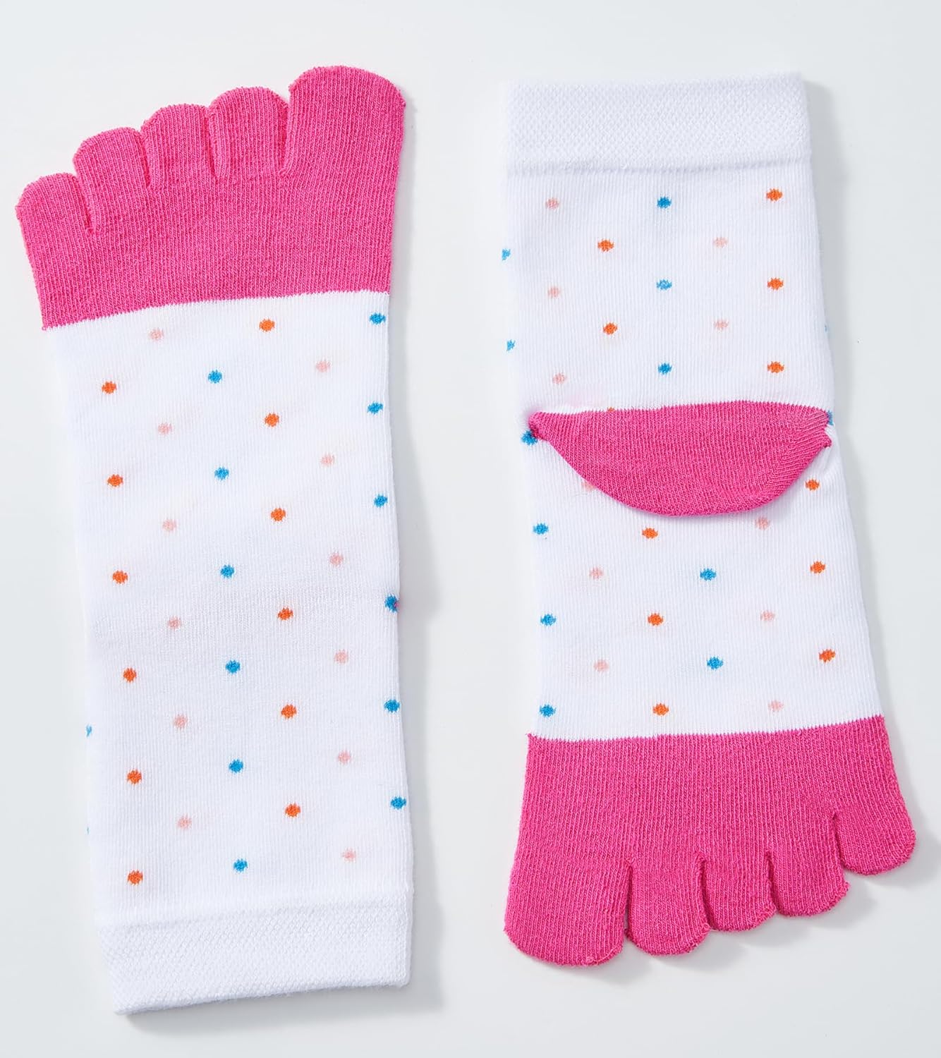 Women Toe Socks 5 Finger Cotton Wicking Athletic 6 Pack 3 Pack - Image 6