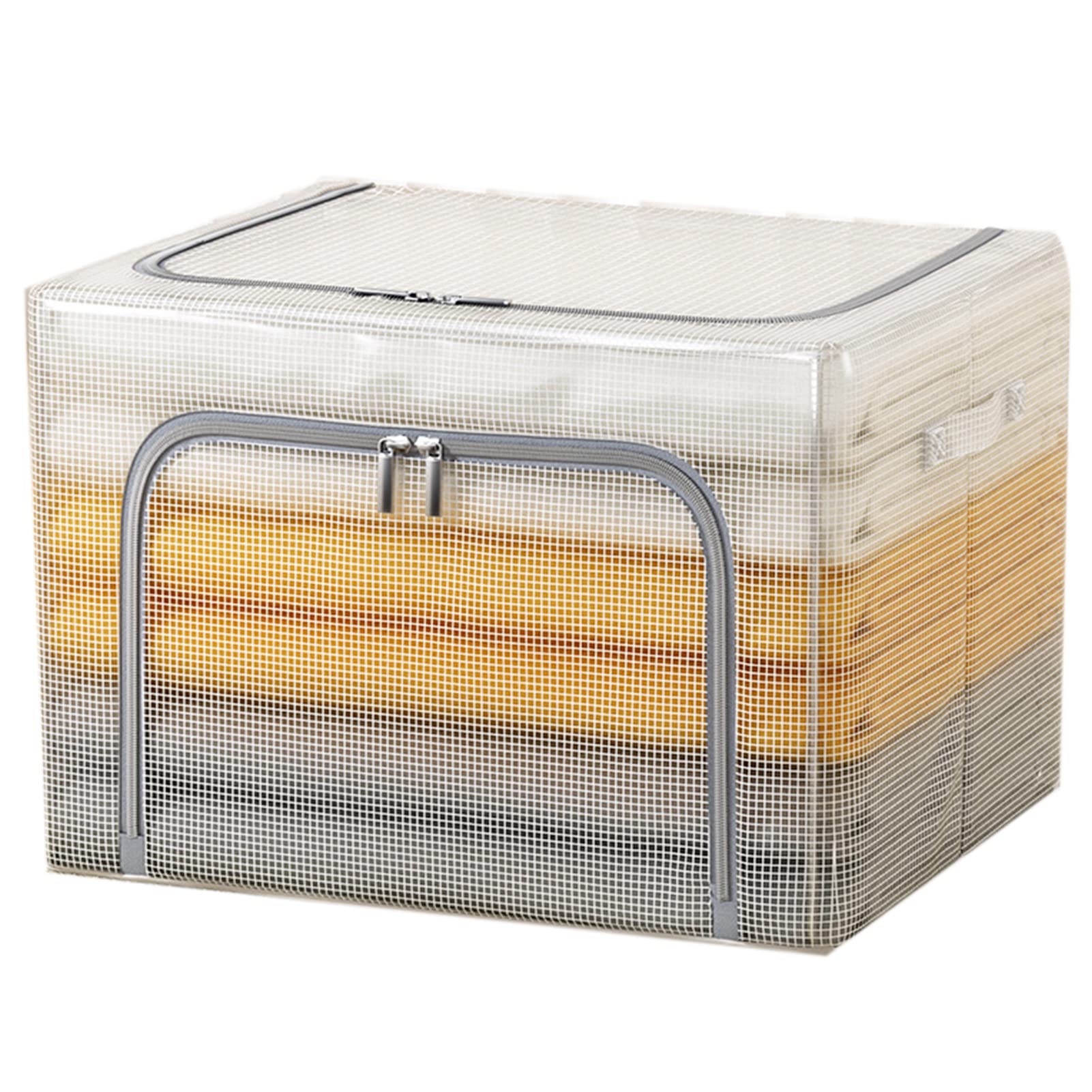 Caja De Almacenamiento Transparente Caja De Almacenamiento De Tela Para El Hogar Cesta Plegable De Armario Caja De Clasificación De Edredones De Ropa Gran Capacidad ( Color : Grey , S : 50x40x40cm )