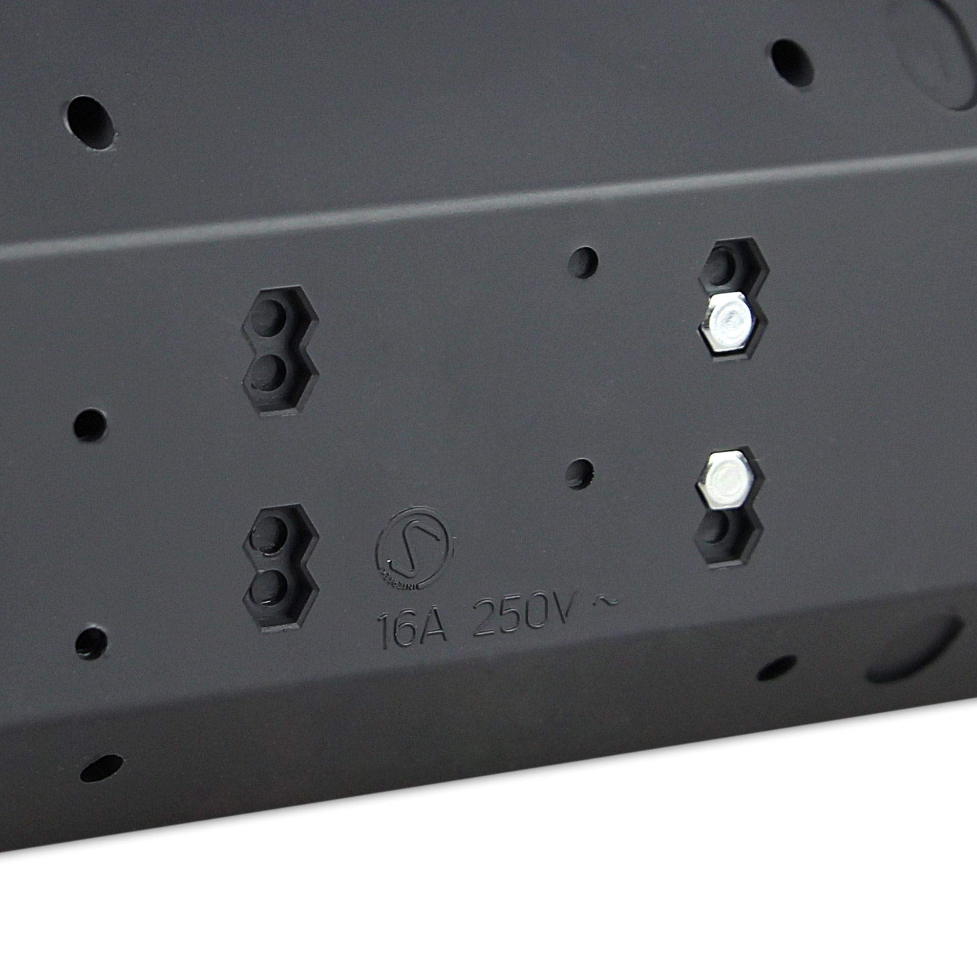 Ciabatta elettrica a 4 prese e 2 prese USB-A 3,1 A, colore antracite, per cucina e ufficio, di alta qualità, presa angolare da tavolo, presa da incasso