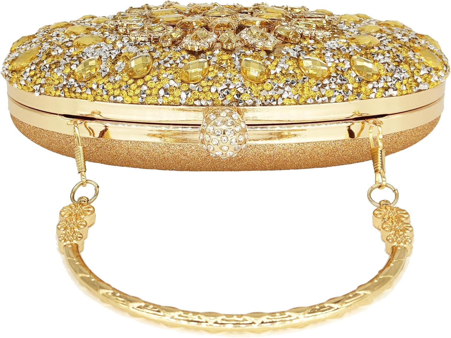 Rhinestone Clutch Purses for Women Evening Wedding Formal Round Pearl Clasp Handbag for Party Prom - Image 7