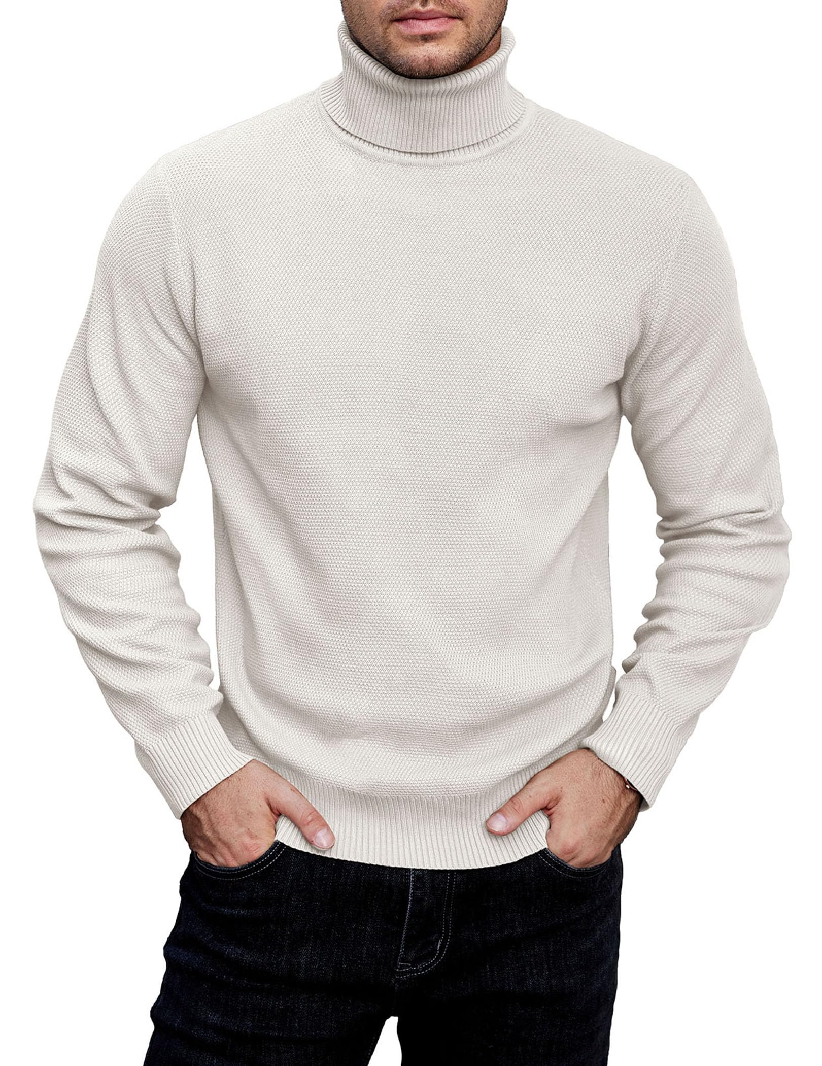 COOFANDY Rollkragenpullover Herren Strickpullover Dünn Sweaters Winterpullover Pulli Turtleneck Pullover Arbeitspullover
