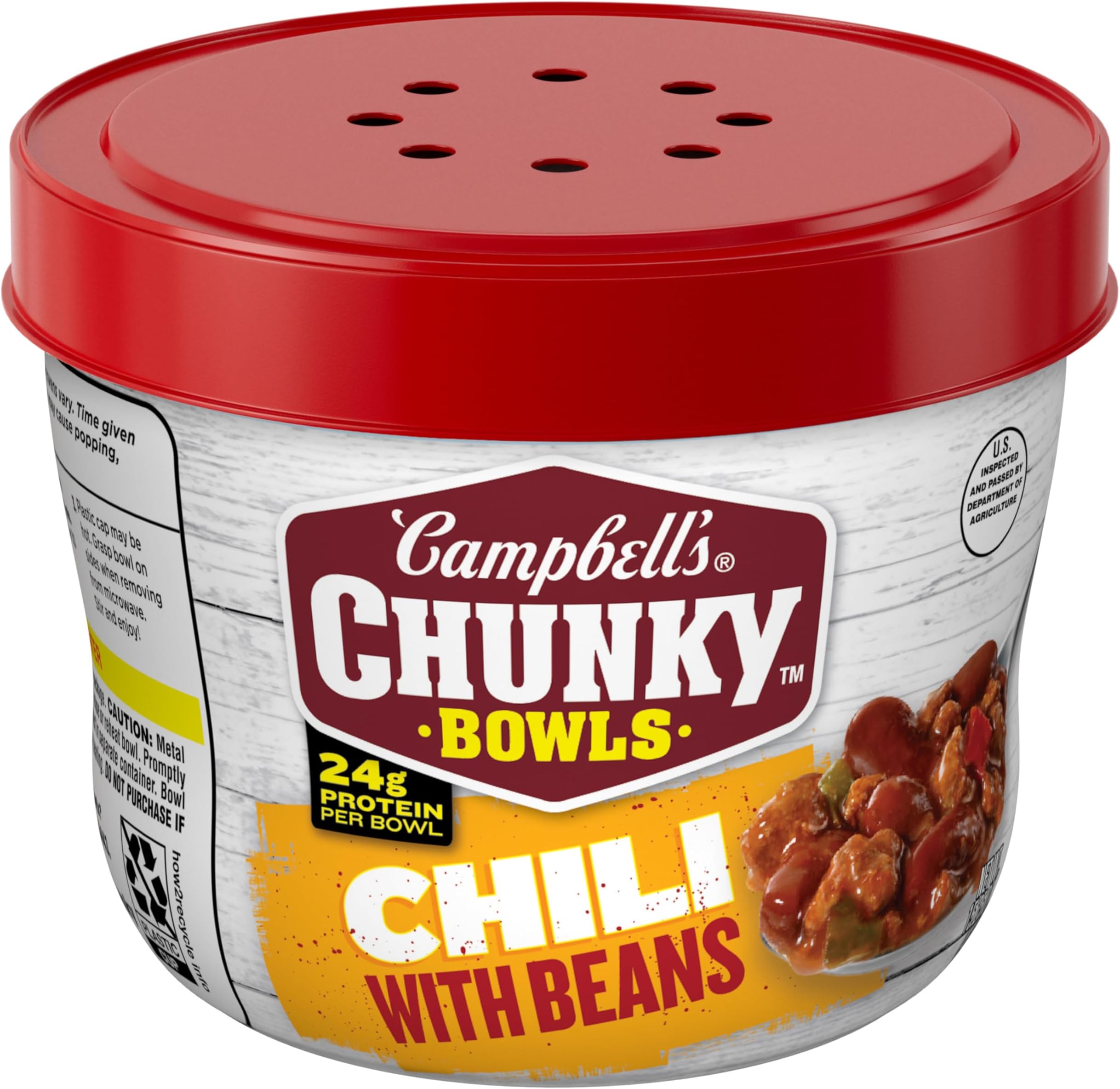 Campbell's Chunky Chili with Beans, 15.25 oz. Microwavable Bowl
