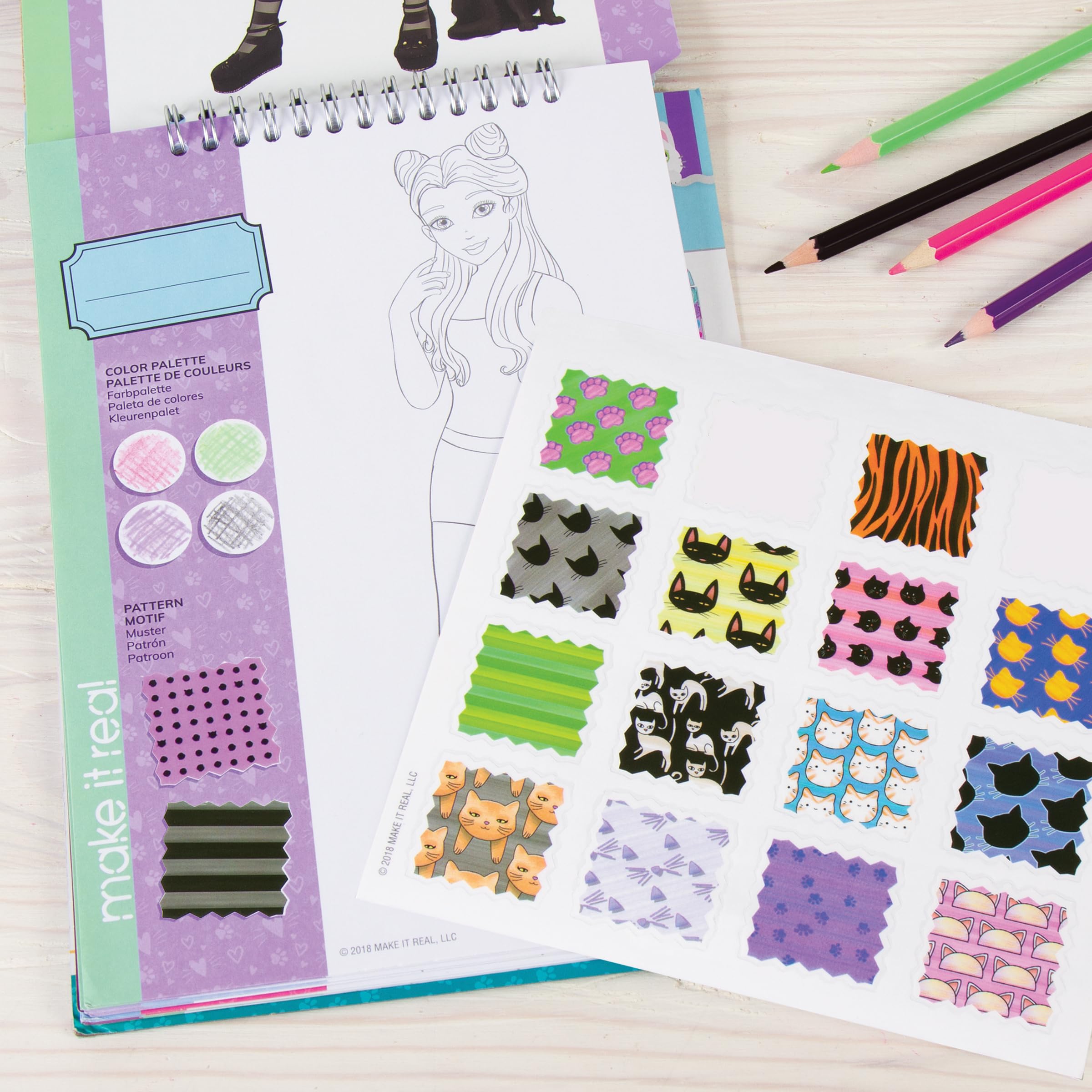 Make it Real - Fashion Design Sketchbook: Pretty Kitty (3204)