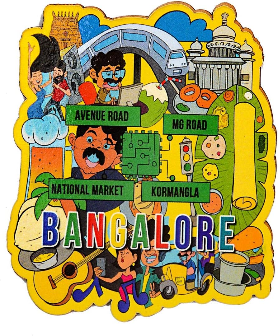 Skywalker Trampolines India Souvenir Wooden Bangalore Fridge Magnet for Gifting