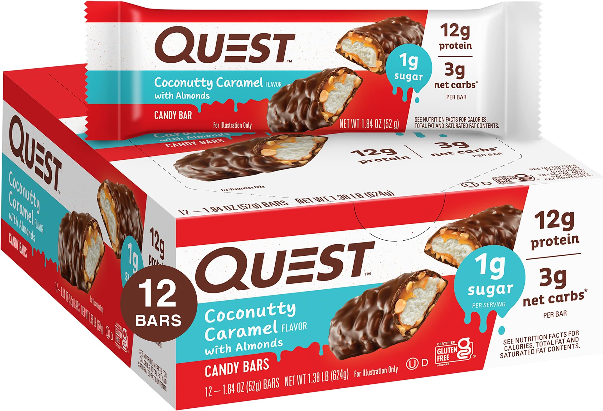 Quest Nutrition Protein Bar, Double Chocolate Chunk, 20g