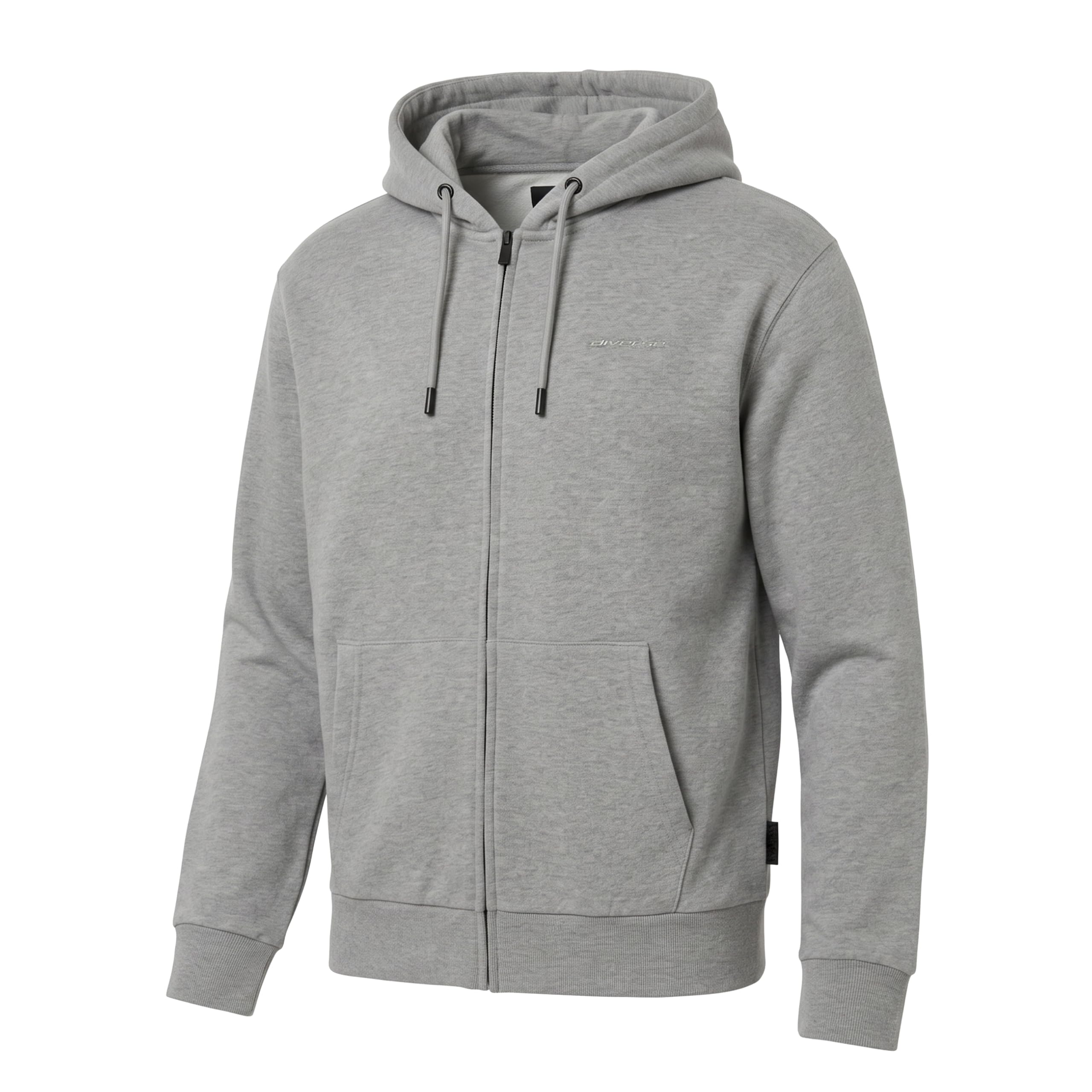 DIVERSE Męska Bluza, z Kapturem, z Zamkiem Błyskawicznym, Długi Rękaw, Kieszeń Kangurka, Bawełniana, z Logo BASEZIP M