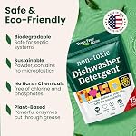 TrulyFree Auto Dishwasher Soap, 12.5oz Bag - Natural Concentrated Formula - Dish Soap, Dishwasher Detergent Cleaning Supplies, Hard Water Stain Remover, Sparkling Clean Dishes, No Harmful Ingredients