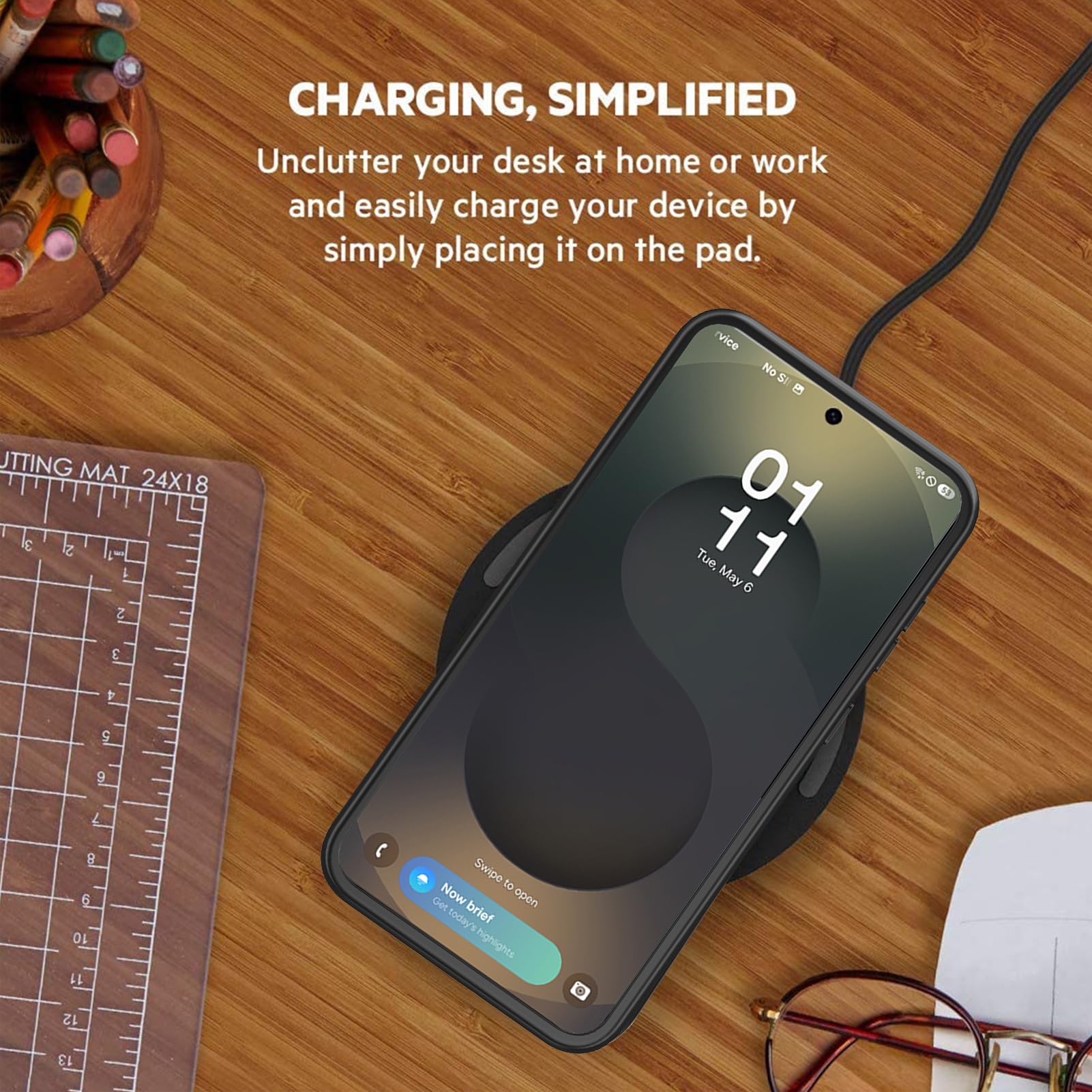 Etui na baterie 10000 mAh do Samsung Galaxy S25 Edge (6,7") etui na baterie - inteligentne bezprzewodowe etui do ładowania, przenośne etui do zasilania, zewnętrzna bateria do ładowania