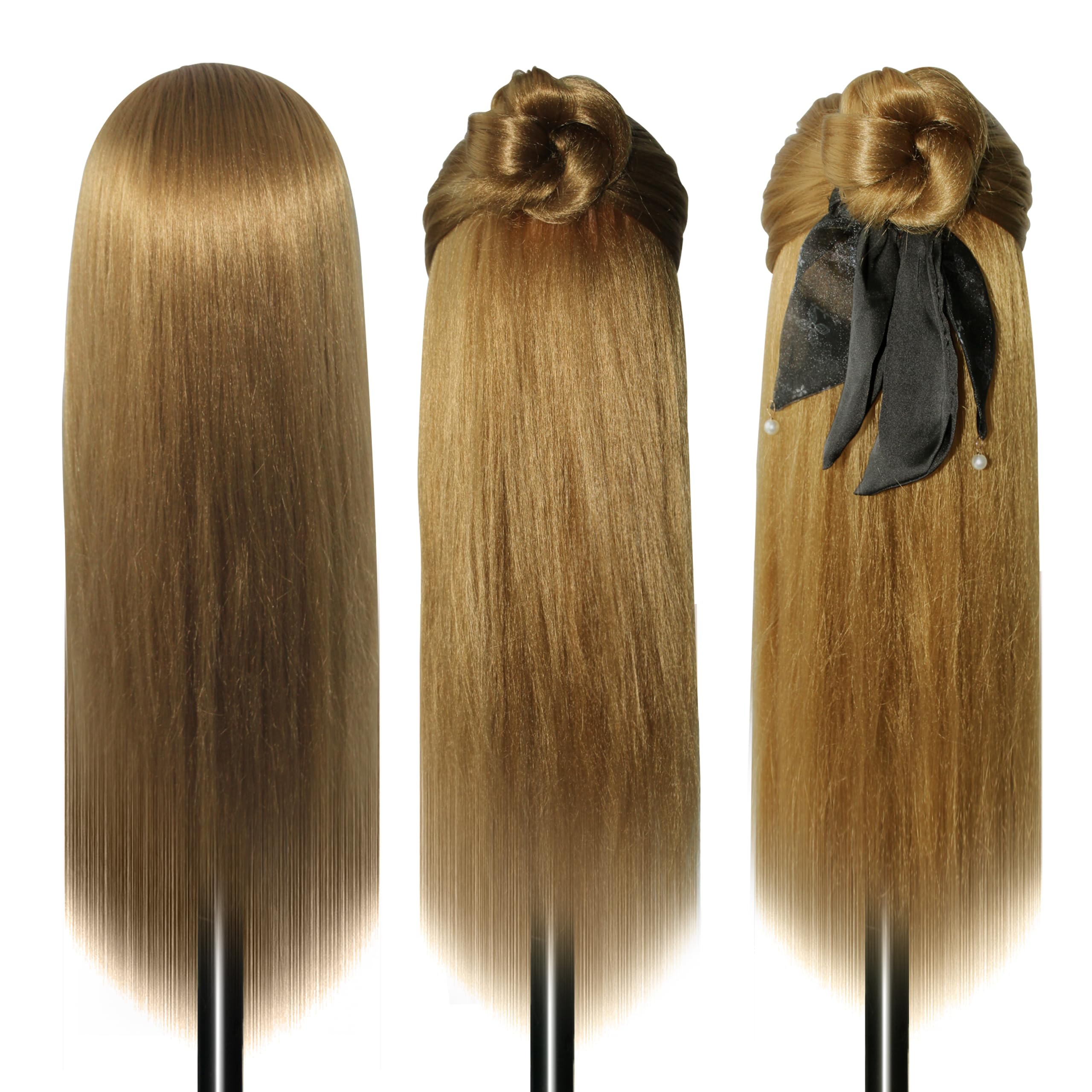 Hair Doll Head, DIY Set including free table clips, Perfect for make-up artists, teenage girls and hairdressers - Image 3