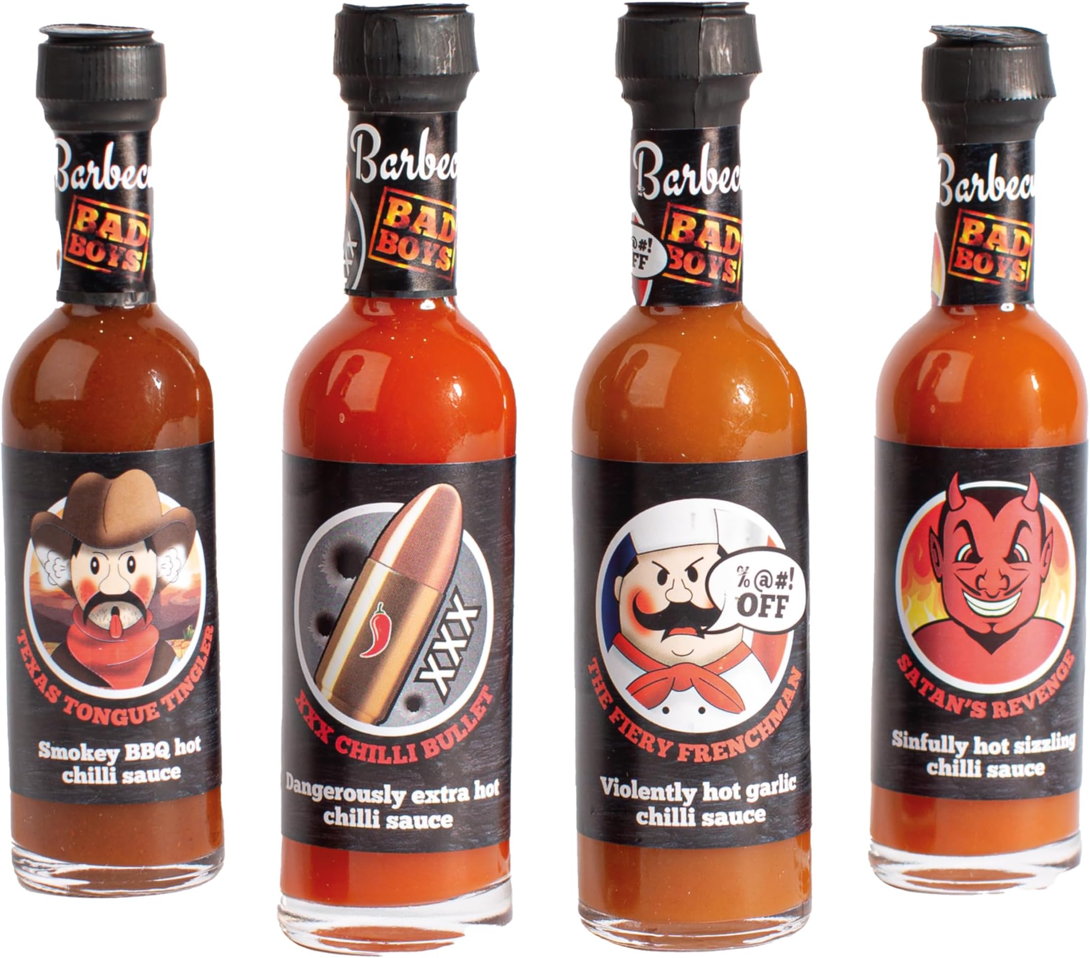 Barbecue Bad Boys Sauce Selection BBQ Chilli Hot Sauce Gift Pack