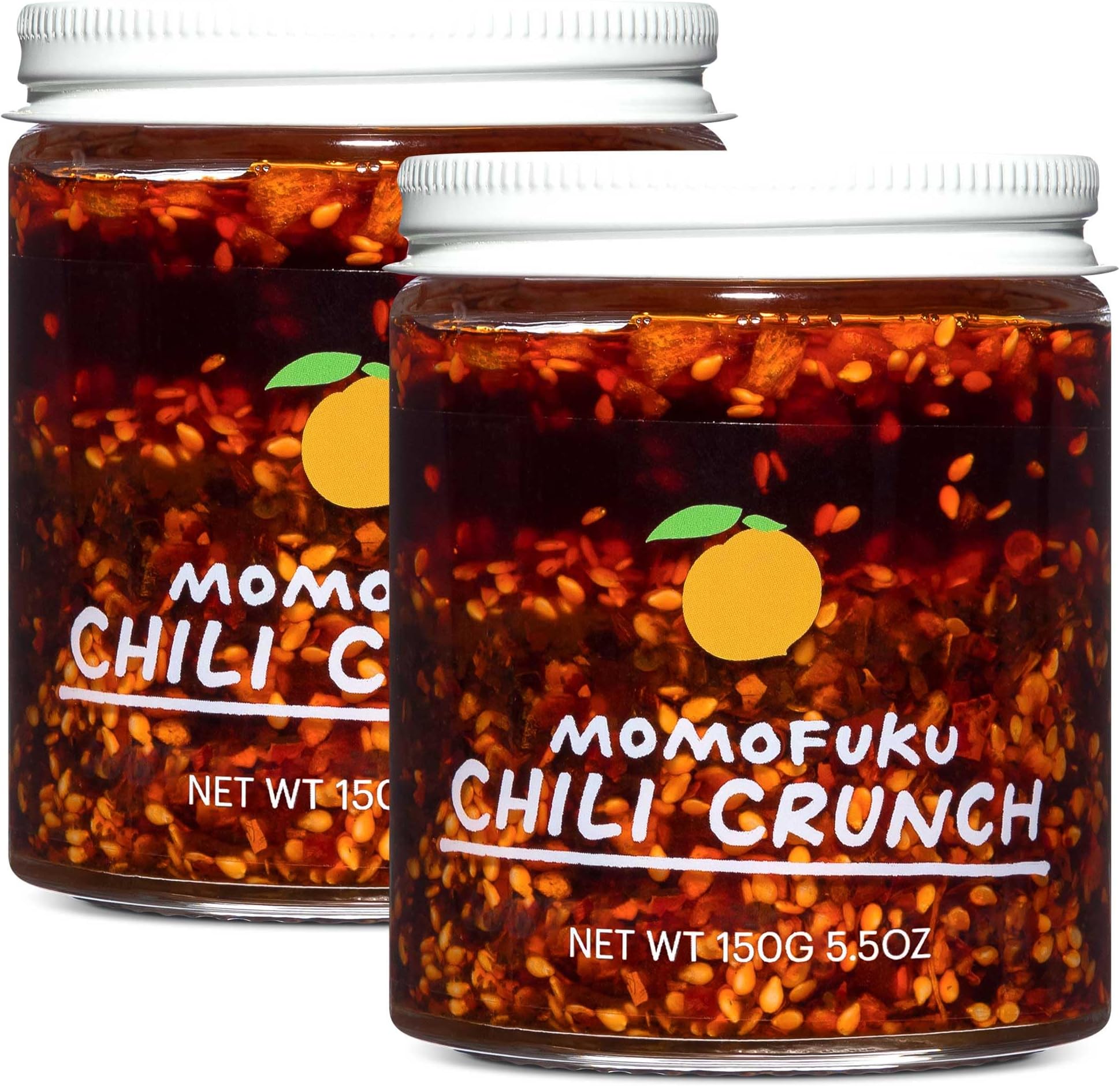 Momofuku Chili Crunch by David Chang, (5.3 Ounces), Chili Oil with Crunchy Garlic and Shallots, Spicy Chili Crisp, 2 Pack