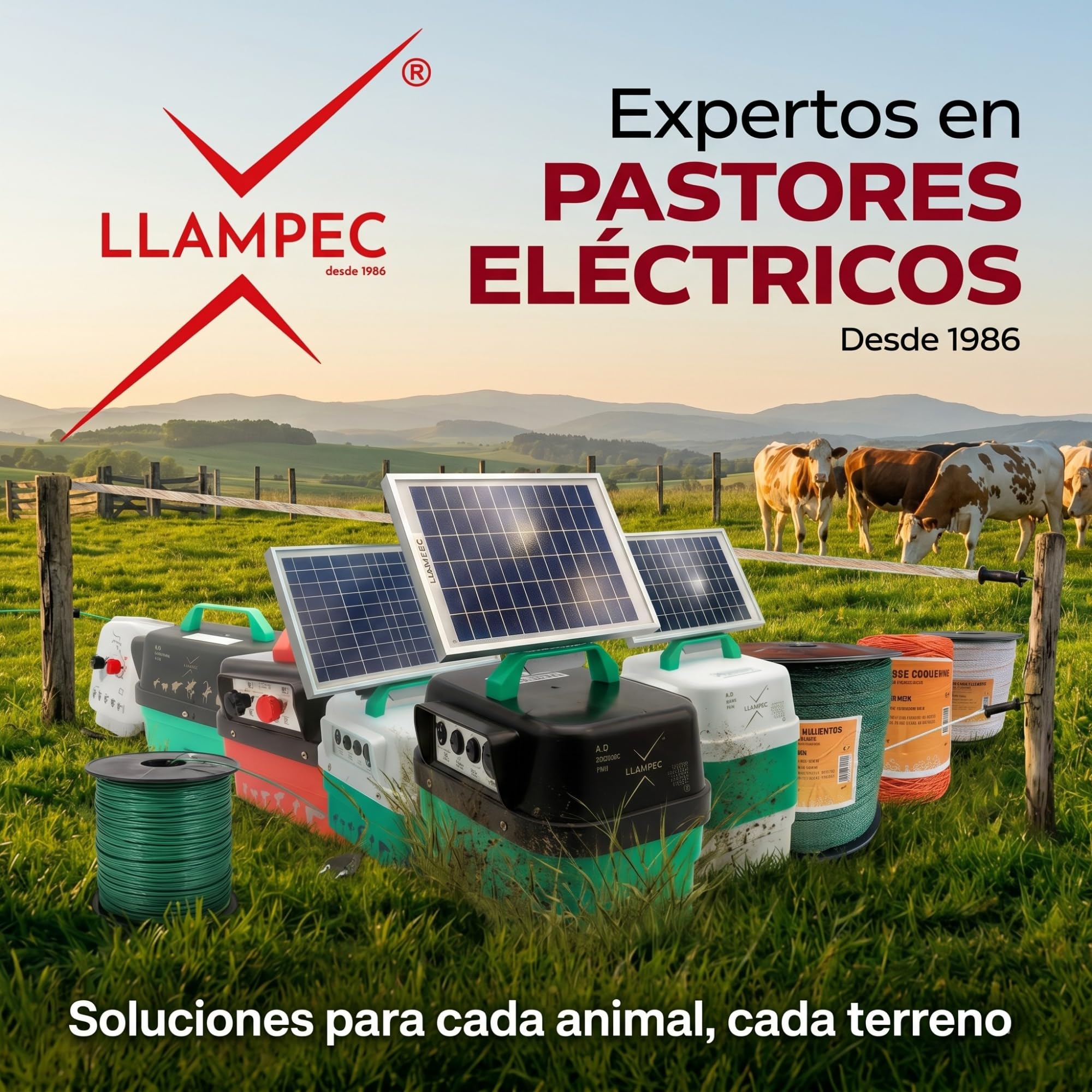 Llampec Aisladores para Pastor Eléctrico N°27 – Pack 500 Unidades - Aislador Roscado para Varilla de Fibra o Metal (6–14 mm) - Polipropileno Resistente a UV - Para Hilo o Cuerda Eléctrica