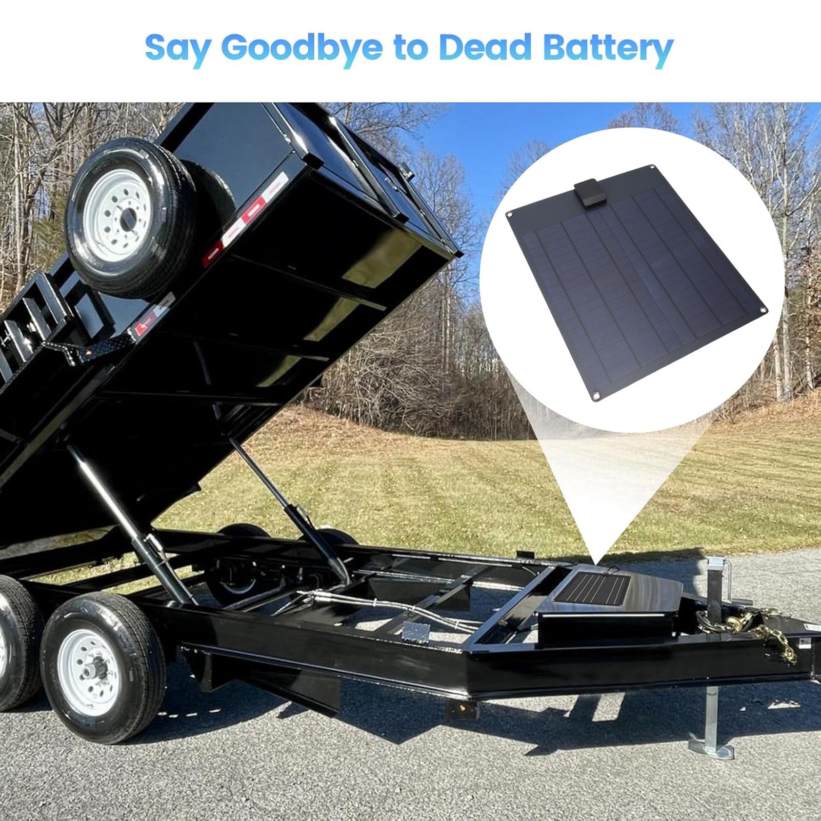 Asixxsix Cargador Solar de batería de Coche de 35W, Mantenedor de batería Solar de silicio policristalino, Kit de Panel Solar portátil a Prueba de Agua con Controlador de Carga