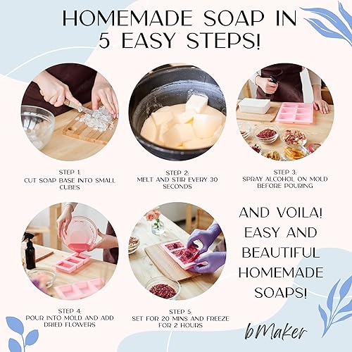 Miniatura 4 de bMAKER Base de jabón de manteca de karité para hacer jabón, derretir y verter base de jabón