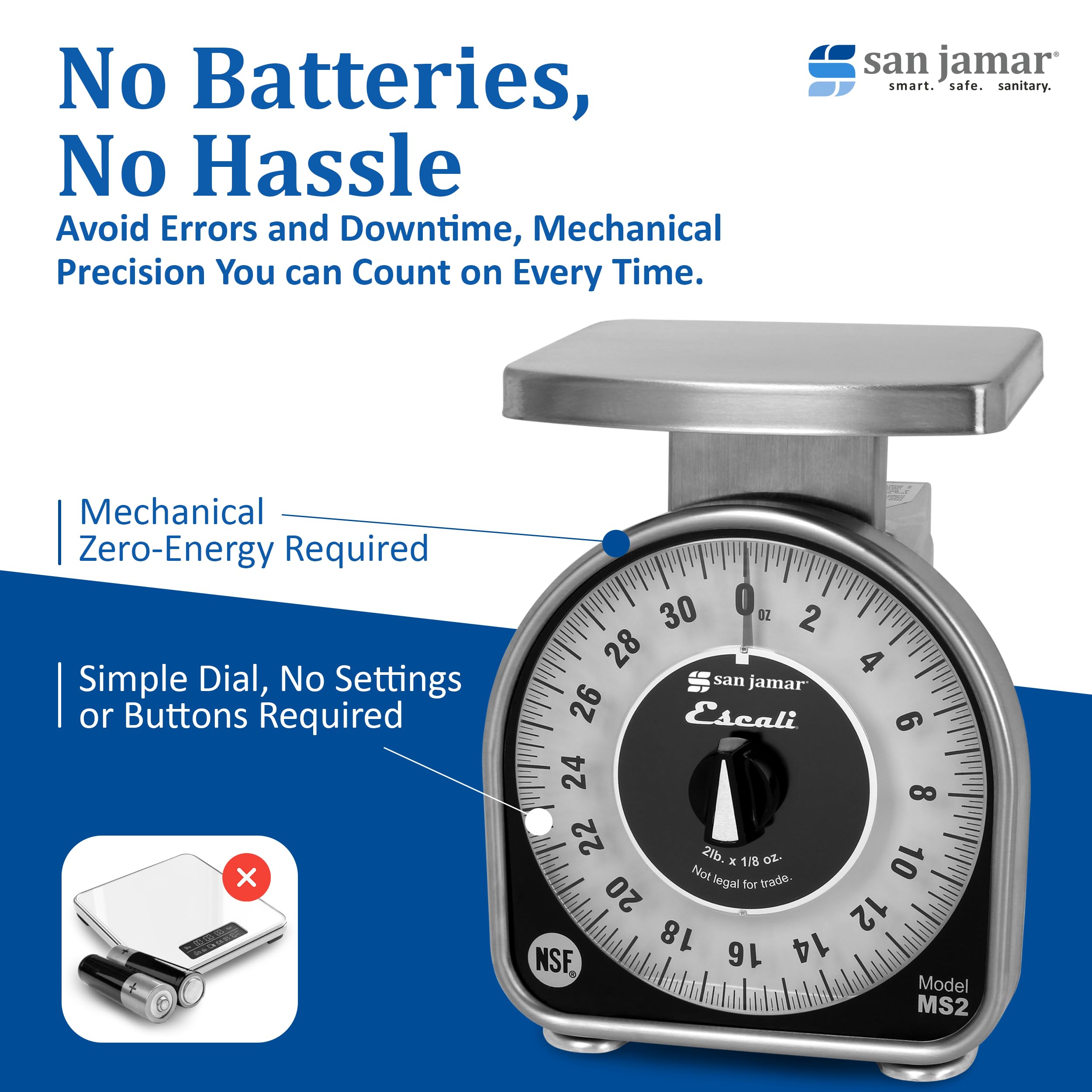 San Jamar Dial Scale - 2 lb Food Scale -7