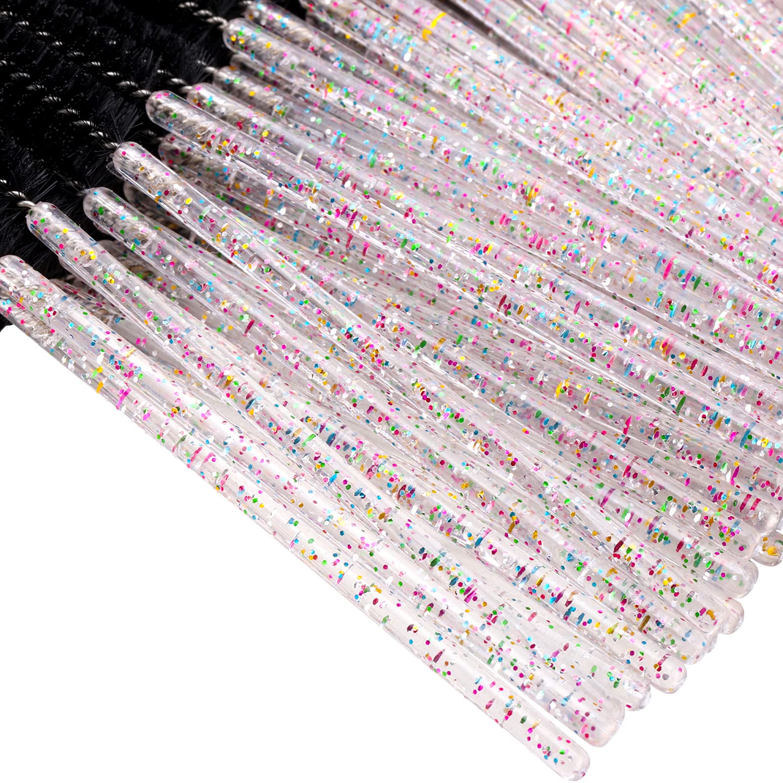 BTYMS 100 cepillos desechables para máscara de pestañas, aplicadores de maquillaje, cepillo para extensiones de pestañas, color negro