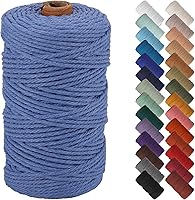 Vista 149 de NOANTA - Cuerda de macramé color verde aguamarina, 1/8 pulgadas (3 mm) x 109 yardas (100 metros), cuerda de algodón colorido para colgar