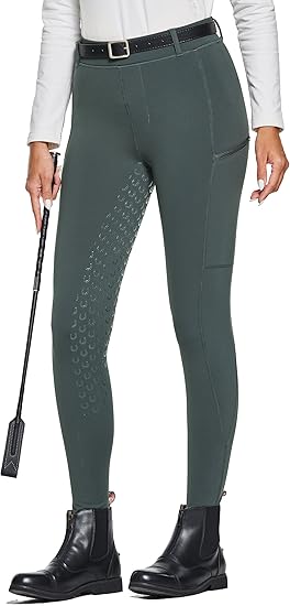 Pantaloni Da Equitazione Invernali Donna FitsT4 - Foderati In Pile, Resistenti All'Acqua, Con Tasche