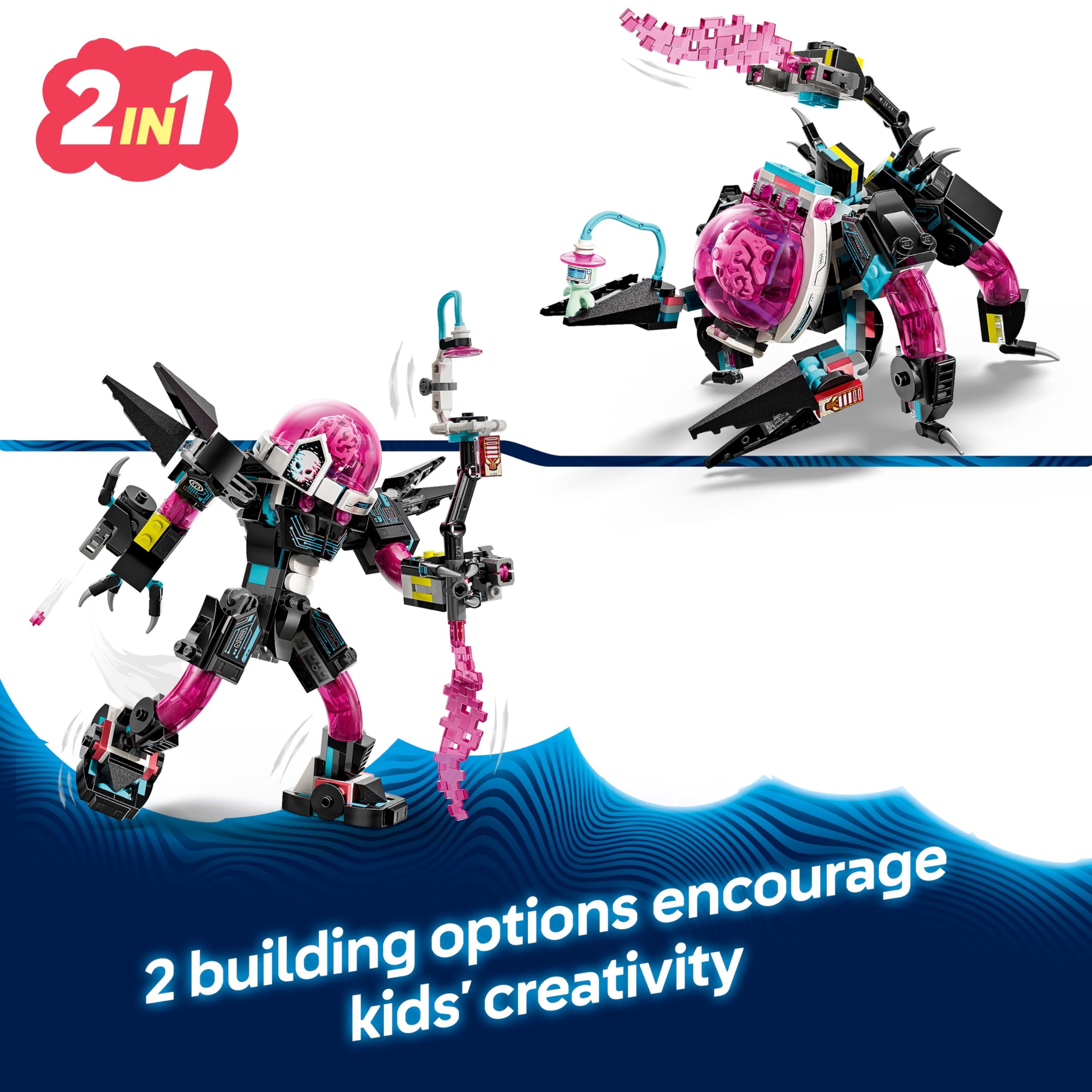 LEGO DREAMZzz 2in1 Mateo vs. Cyber Brain Mech, Modular Robot Toy for 8+ Year Old Boys & Girls - Image 3
