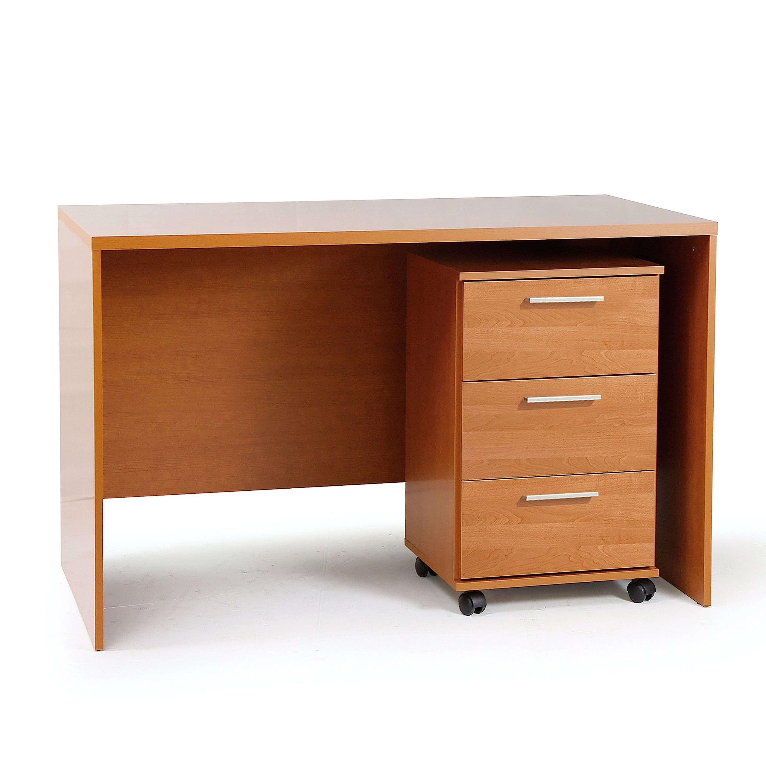 Miroytengo, cassettiera per camera da letto, ufficio, 3 cassetti, colore ciliegia, 42x68x35 cm, stile moderno