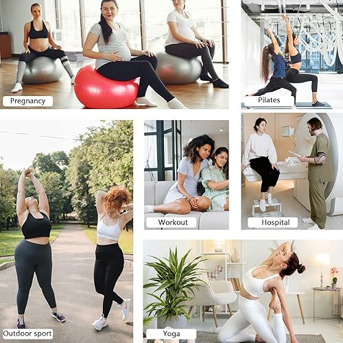 Miniatura 7 de Komorebi Calcetines de pilates con empuñaduras para mujer, calcetines de yoga antideslizantes, calcetines atléticos, calcetines de agarre para