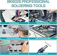 Vista 28 de 882 - Estación de soldadura digital 2 en 1 de retrabajo de aire caliente con 3 canales preestablecidos, soldadura automática de sueño, conversión