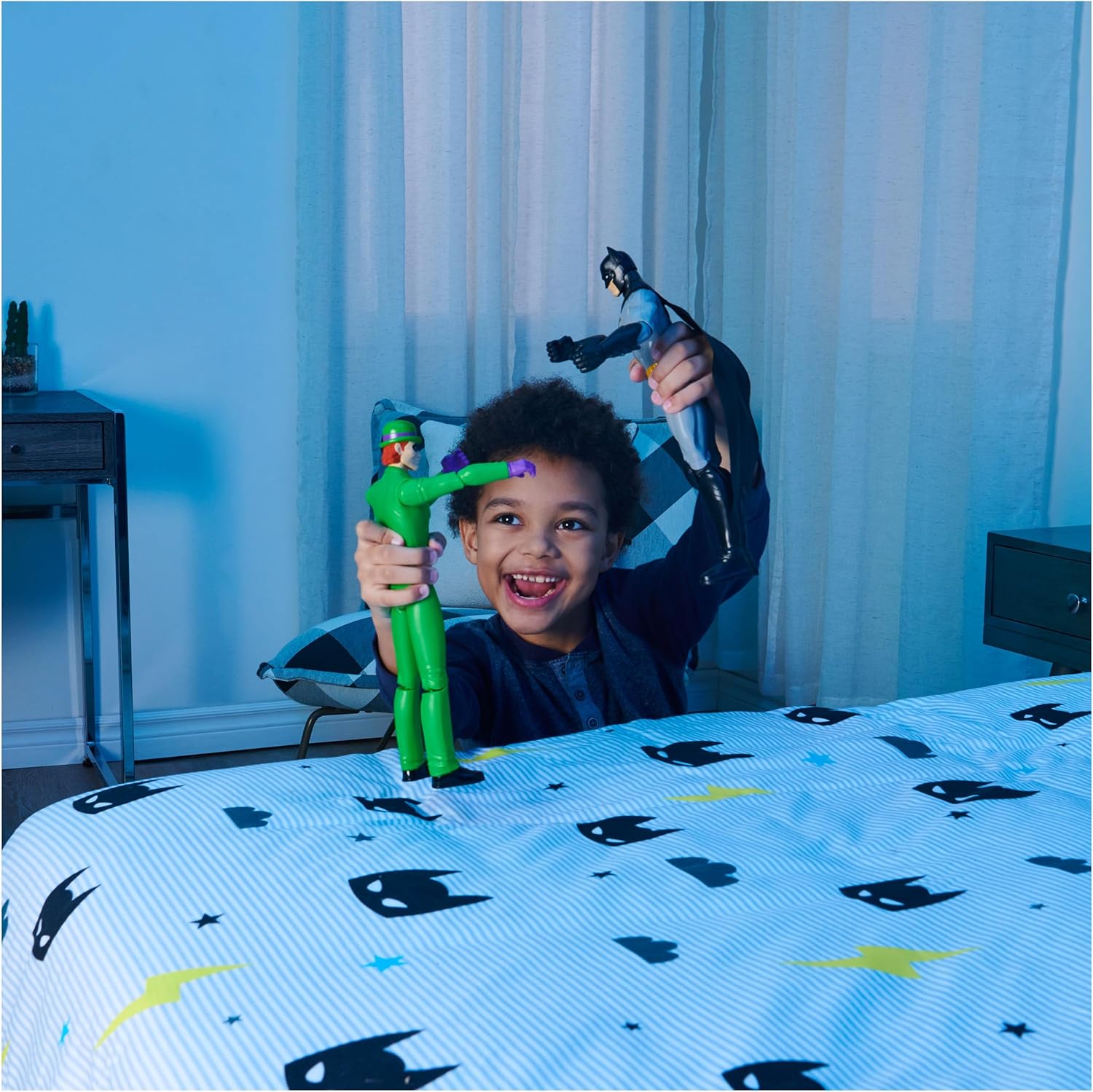 Batman 12-inch The Riddler Action Figure, Kids Toys for Boys Aged 3 and up