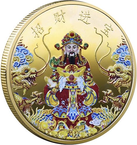 El dinero y los tesoros serán abundantes moneda de la suerte puede que la riqueza venga generosamente a usted Chino Dios de la riqueza Lucky Charms